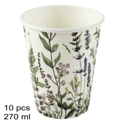 PAP.POHÁR*10 LEVENDULA270ML