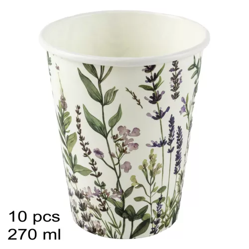 PAP.POHÁR*10 LEVENDULA270ML