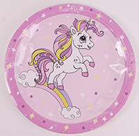 PARTY TÁNYÉR*10 UNIKORN23CM