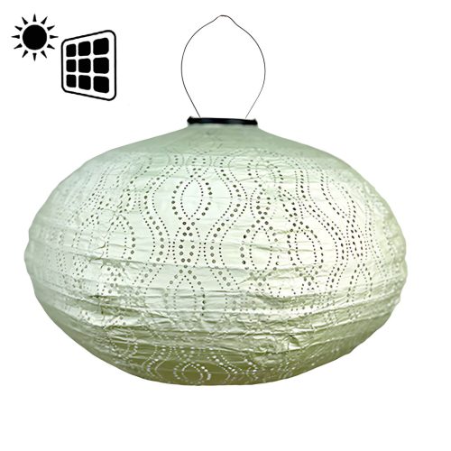 LÁMPÁS SOLAR OVÁL ZÖLD40*25