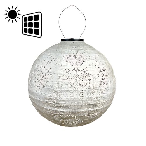 LÁMPÁS SOLAR GÖMB EZÜST  30