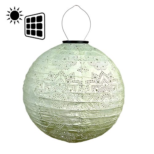 LÁMPÁS SOLAR GÖMB ZÖLD   30