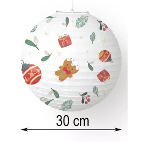 P.LÁMPÁS DÍSZEK FEHÉR  30CM