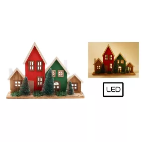 FA HÁZAK+10LED SZÍNES+FA 27