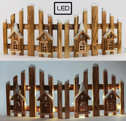 FA KERÍTÉS+HÁZ+20LED30*2*76