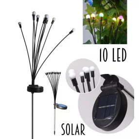 KERTI SOLAR, BOGYÓS 10 LEDDEL, SZÍNES