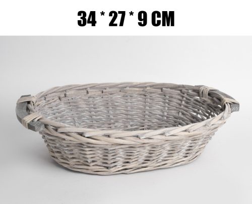 KOS.OVÁL SZÜRKE     34*27*9