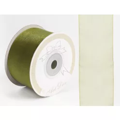 DEKOR ORGANZA SZALAG, MOHAZÖLD