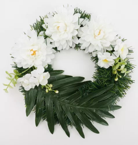 SÍRKOSZORÚ DÁLIA 3S    28CM