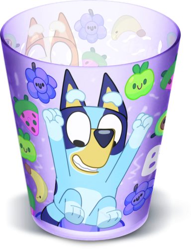 LICENCE MŰANYAG POHÁR, ÁTLÁTSZÓ, BLUEY