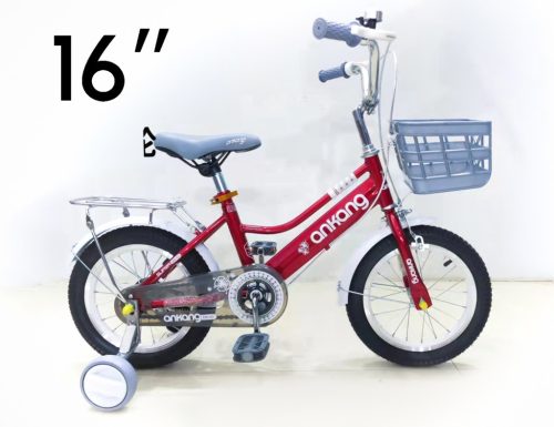 BICIKLI+PÓTKERÉK PIROS 16