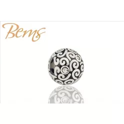 BERNS CHARM BEAD-SNAIL-8*CRY SS