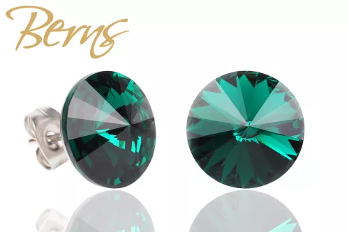 BERNS FÜLBEVALÓ GALAXY EMERALD 14MM SS