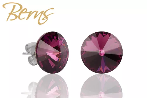 BERNS FÜLBEVALÓ GALAXY AMETHYST 10MM SS