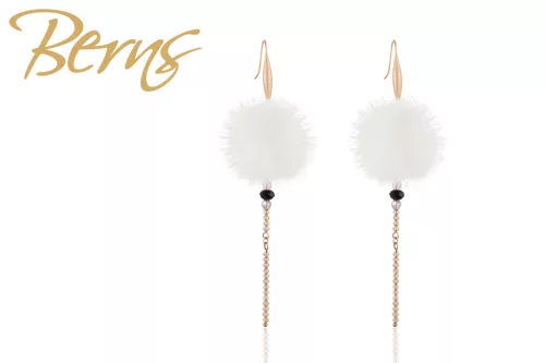 BERNS FÜLBEVALÓ MINK- PINPY WHITE RG